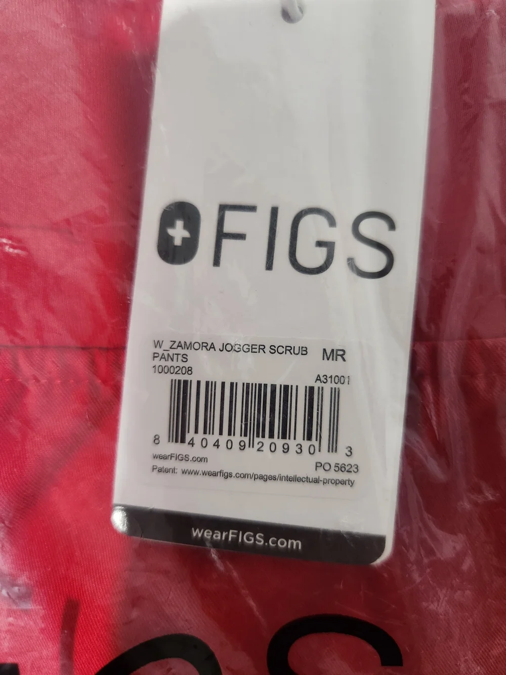 Figs Zamora Jogger Scrub Pants - Red - Picture 2 of 2